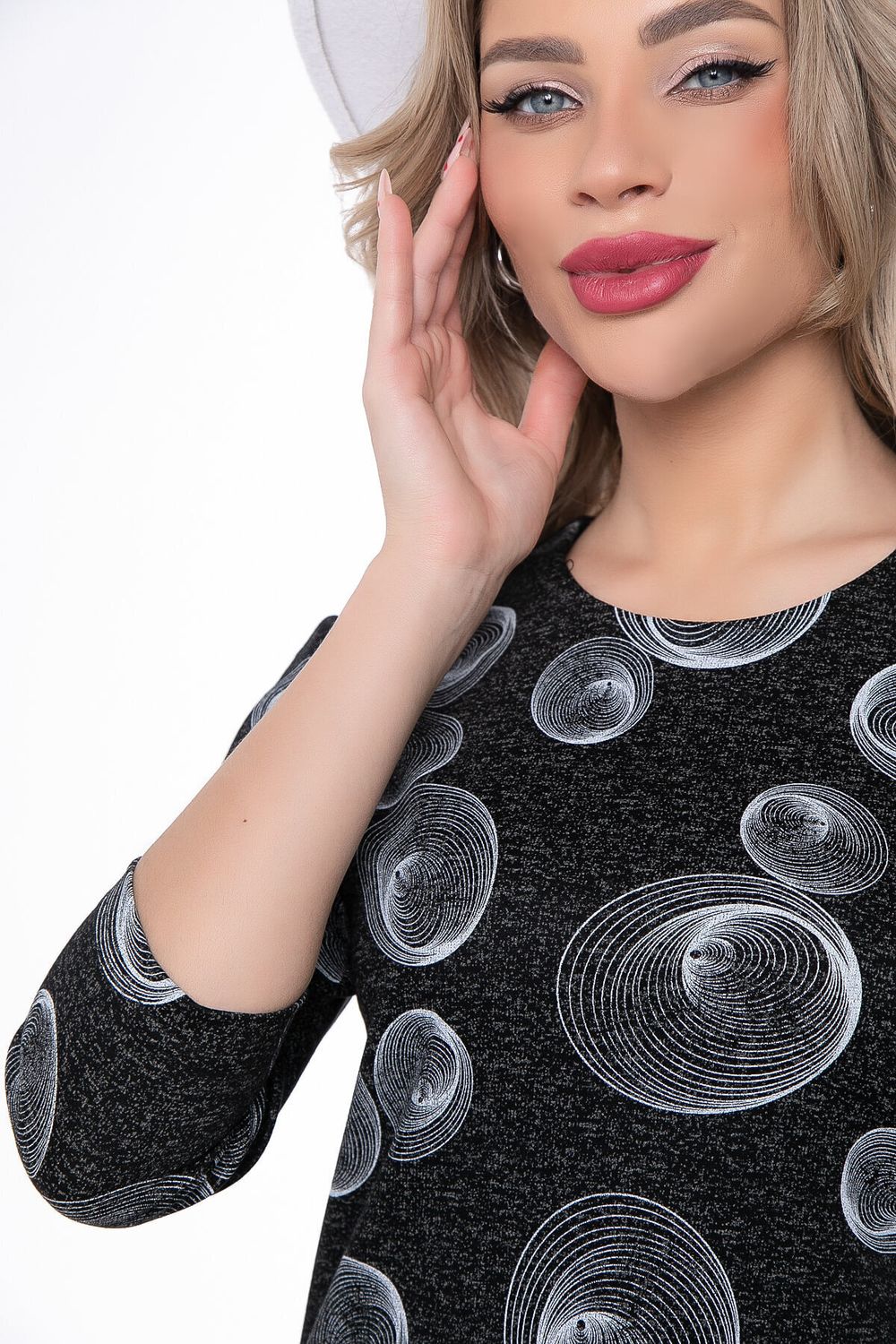 Платье "Идеал стиля" (черное/принт) П8792 LT Collection (Акция)