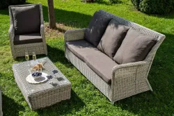 "Гляссе" лаунж-зона из искусственного ротанга, цвет бежевый