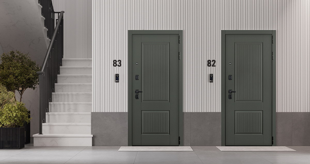 Стальная дверь "Scandi" с зеркалом