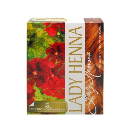 LADY HENNA Henna-based hair dye Light Brown Краска для волос на основе Хны Светло-Коричневая 60г