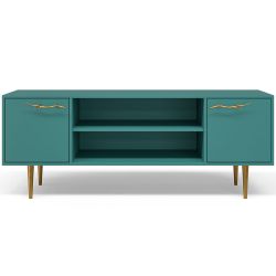 Тумба под ТВ Арт Колор matte 155см Стайл Голд Пастельно-синий матовый