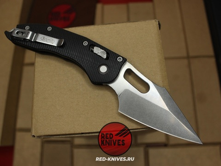 Нож Microtech Stitch Ram-Lok FP V.2025 - рукоять черный G10, клинок серый, плейн заточка