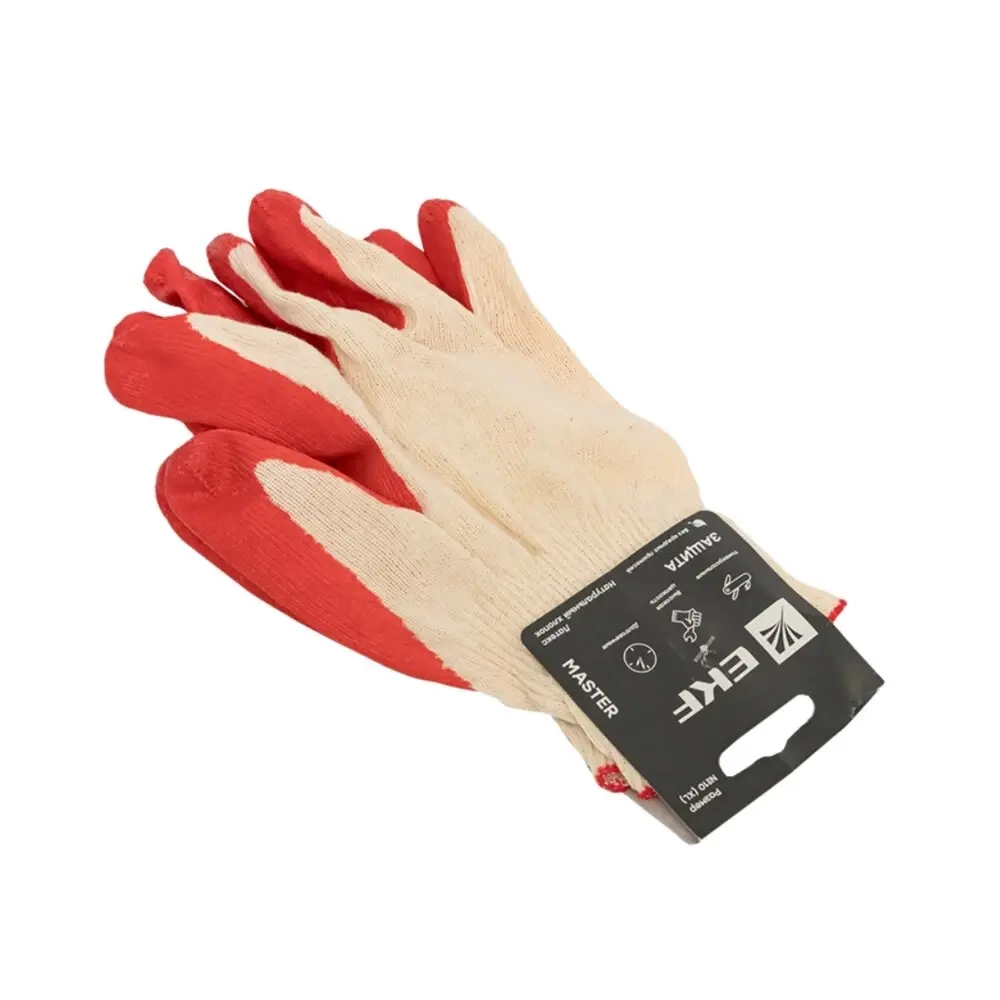 Перчатки рабочие ЗАЩИТА с одинарным латексным обливом (13 класс вязки) Master, EKF