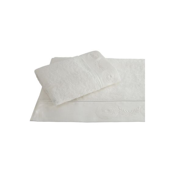 QUEEN КВИН кремовое полотенце махровое с вышивкой Soft Cotton (Турция)