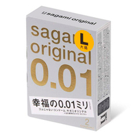 Презервативы увеличенного размера Sagami Original 0.01 L-size 2шт