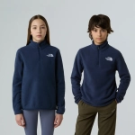 Детская флисовая кофта The North Face Teen Glacier 1/4 Zip синяя