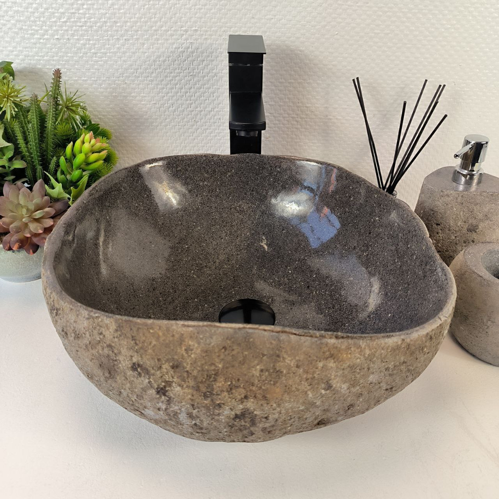 Раковина из речного камня RS-65365 38*38*15 0856
