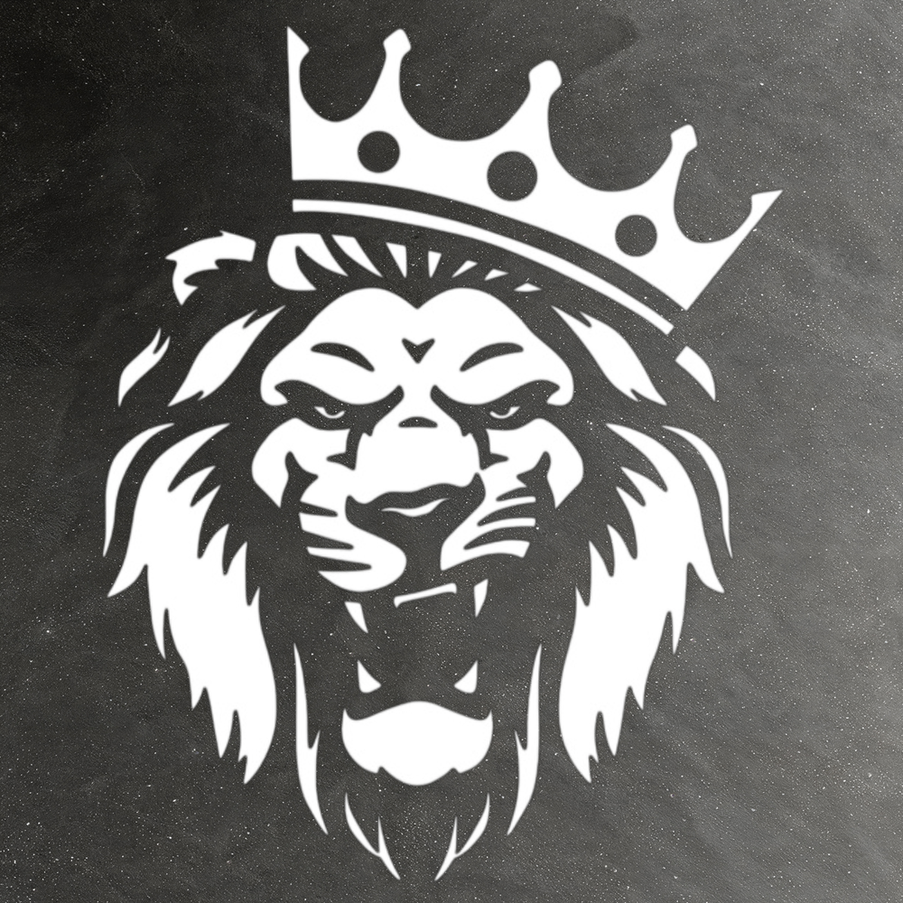 Виниловая наклейка на авто "Лев с короной"