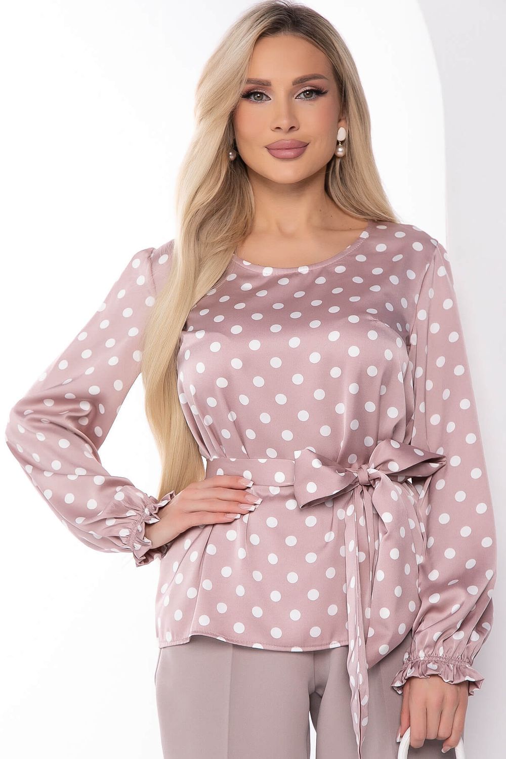 Блуза "Тина" (пудра) Б8098 LT Collection