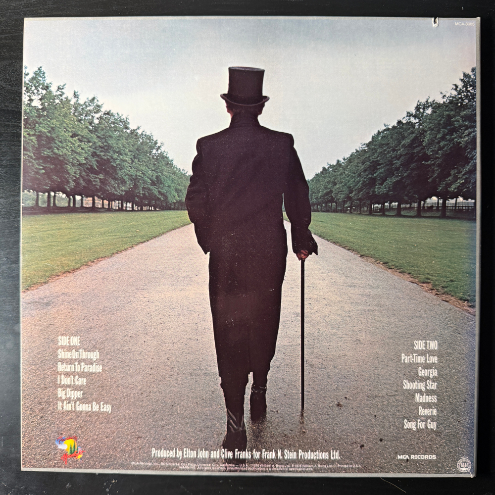 Elton John ‎– A Single Man (США 1978г.) Т