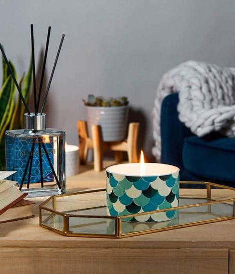 Свеча ароматическая в керамике Зеленый чай и бергамот, Wax Lyrical