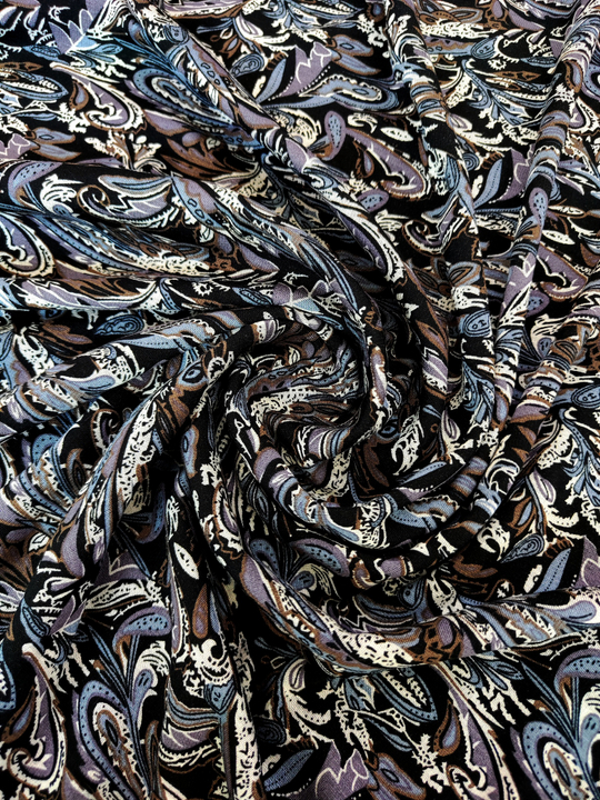 Трикотаж на флисе, принт огурцы, черный/серый/бел BENZ