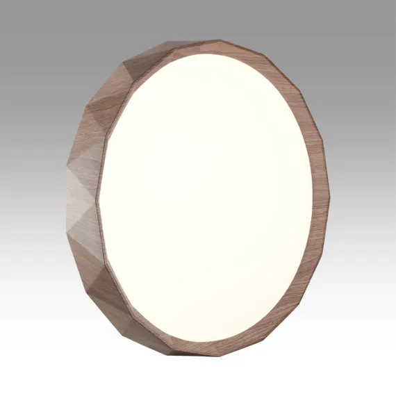 7637/AL BASICA SN 169 Светильник пластик/корич. под дер. LED 18Вт 4000K D295 IP43 ZIF WOOD