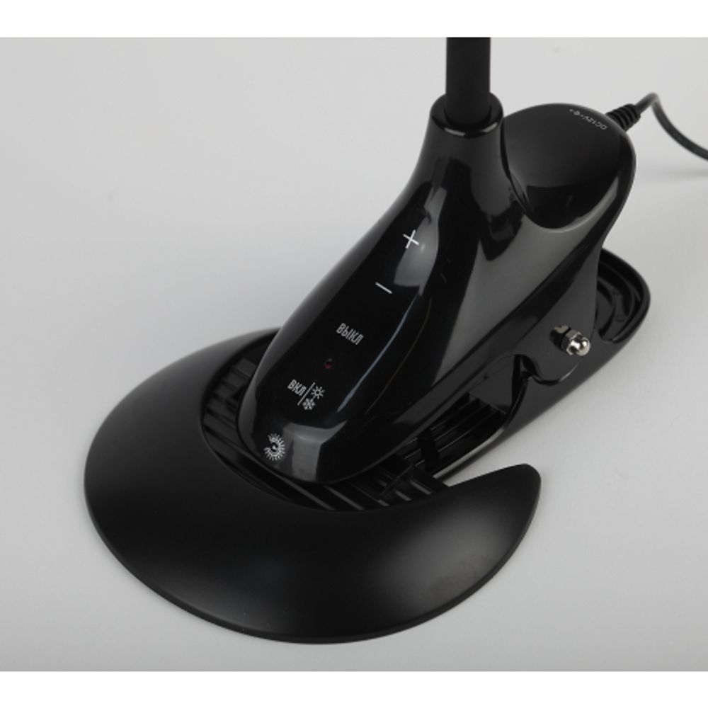 Настольный светильник ЭРА NLED-454-9W-BK светодиодный на прищепке со съемной вставкой-основанием черный | Светодиодные настольные лампы