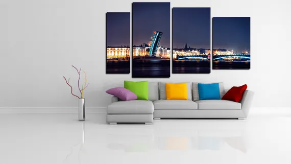 Модульная картина "Ночной Питер"