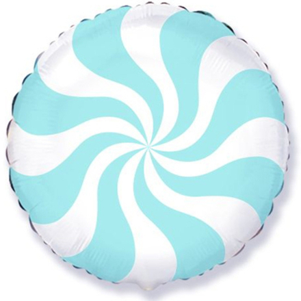 Шар Круг "Конфета голубая пастель" 45 см