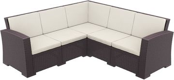 Диван пластиковый плетеный угловой с подушками Monaco Lounge Corner