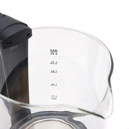 Электрочайник DOMO SML1803, 2.2л, 2000Вт, черный, Колба: стекло, Корпус: пластик (SML1803GL)