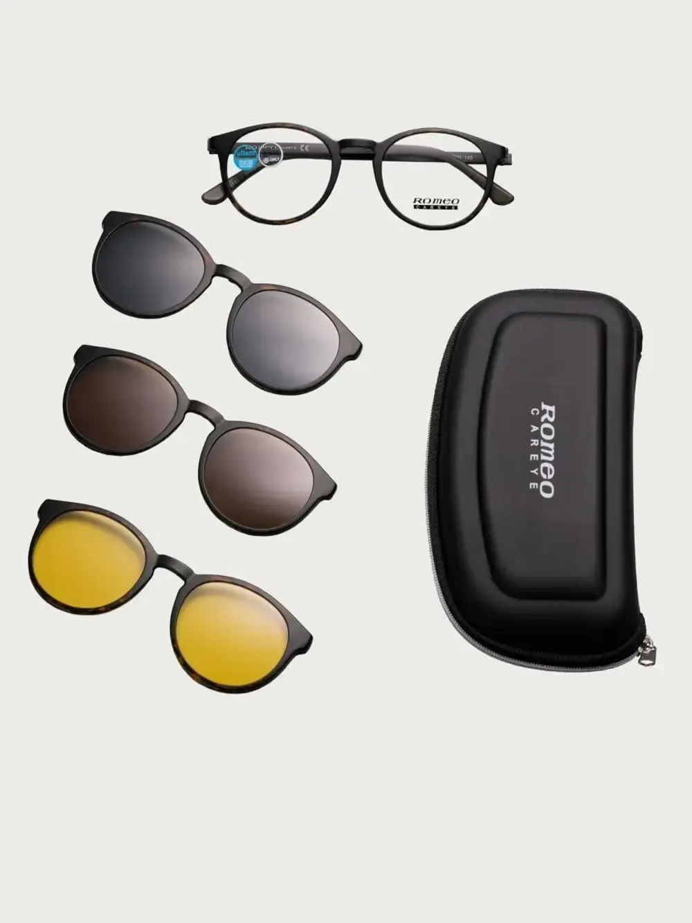 Оправа для очков с магнитными накладками 4в1