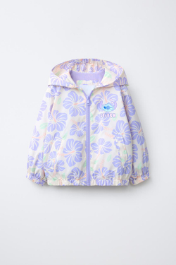 ZARA ДОЖДЕВИК С КАПЮШОНОМ WATER REPELLENT LILO & STITCH © DISNEY, СВЕТЛО-СИРЕНЕВЫЙ