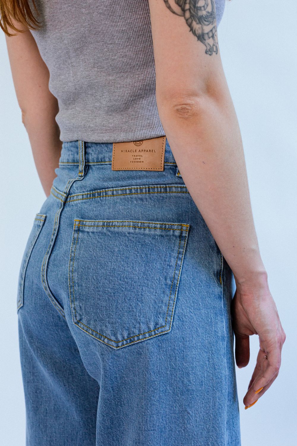 Джинсы Miracle Apparel Широкие 2360 Palazzo женские голубые