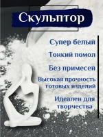 Гипс Г16 скульптурный 10кг, для творчества, белый.