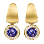 Серьги с Танзанитом и Бриллиантами, Эмаль, E0178-30/3