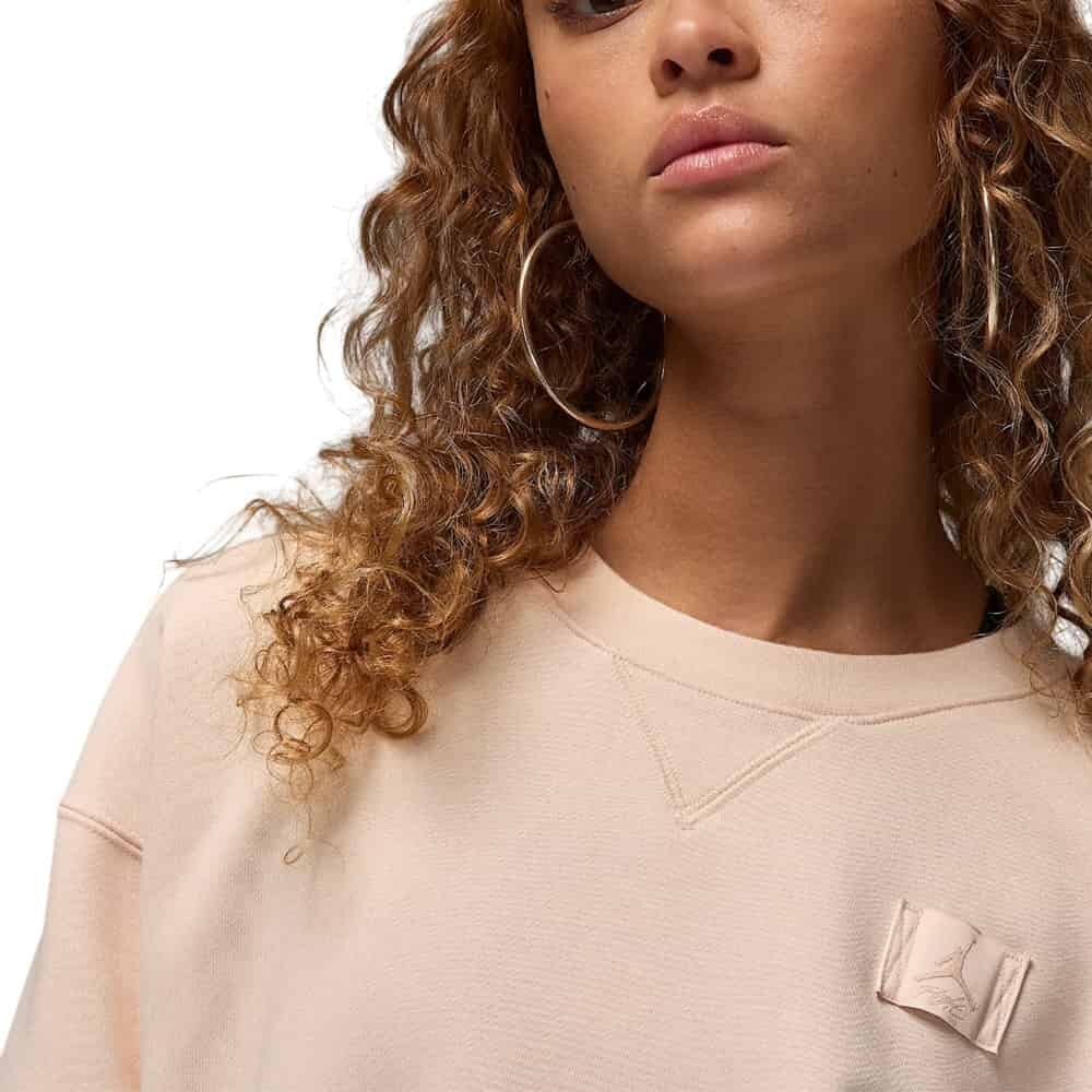 Баскетбольная женская толстовка Jordan Flight Fleece Beige Sweatshirt