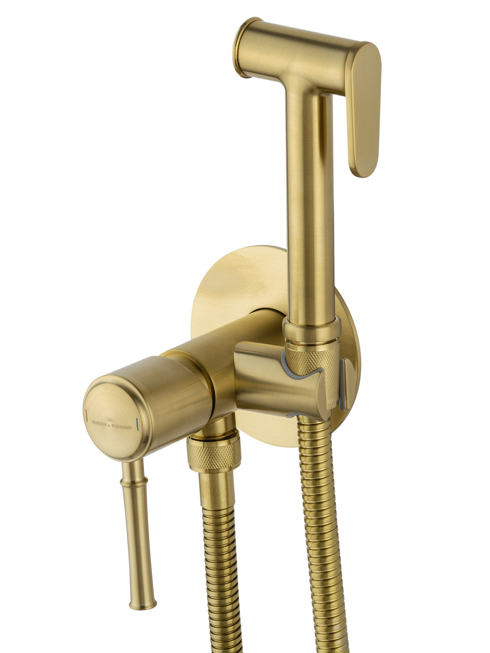 Смеситель с гигиеническим душем встраиваемый WONZON & WOGHAND TOR, Брашированное золото (WW-88829073-BG)
