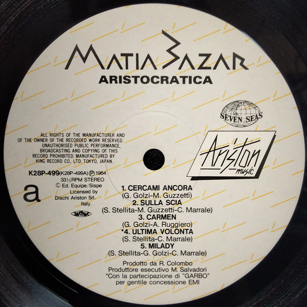 Matia Bazar / Aristocratica (LP)