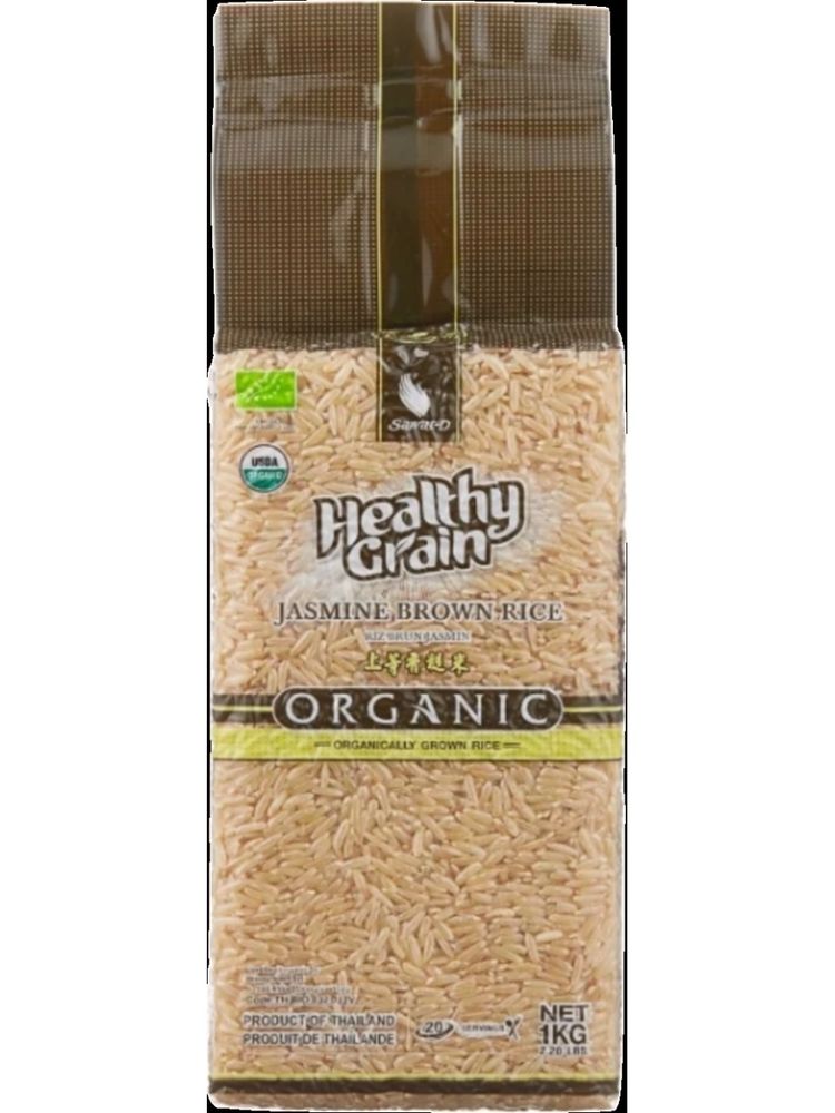 Рис Sawat-D Organic Жасмин тайский коричневый 1 кг, 2 шт