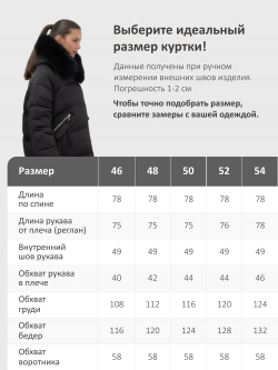 Куртка зимняя женская с мехом и капюшоном тренд черного цвета 7737Ch