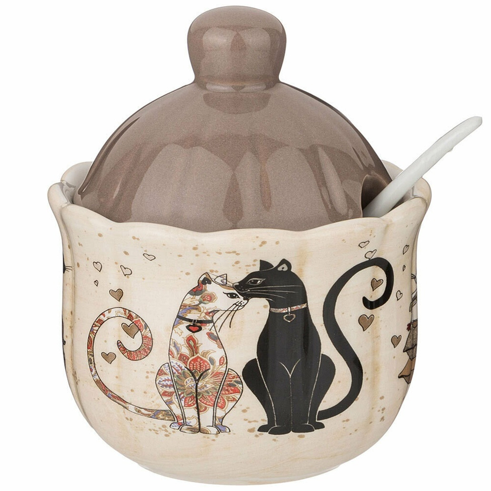 Сахарница 280мл "Парижские коты" 10*10*12 см