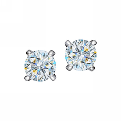 Серьги пусеты Embrasse White 6 мм