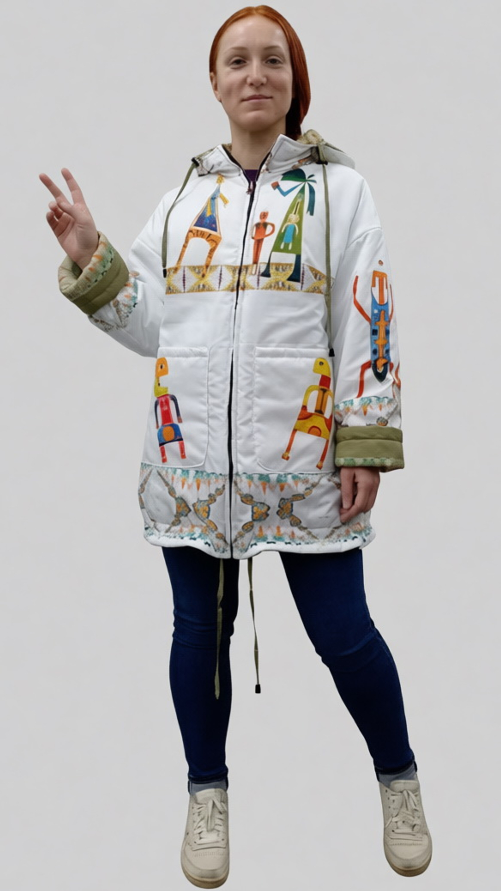 Двусторонняя куртка «Прелюдия к цивилизации», по мотивам одноименной картины Виктора Браунера