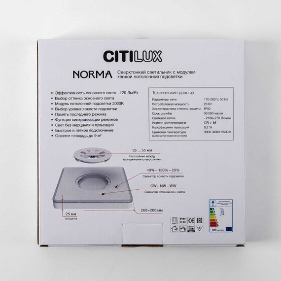 Потолочный светодиодный светильник Citilux Norma CL748K200