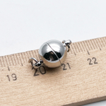 Замок магнитный, цвет серебро (родий), размер 16*9,5 мм, цена за 1 шт