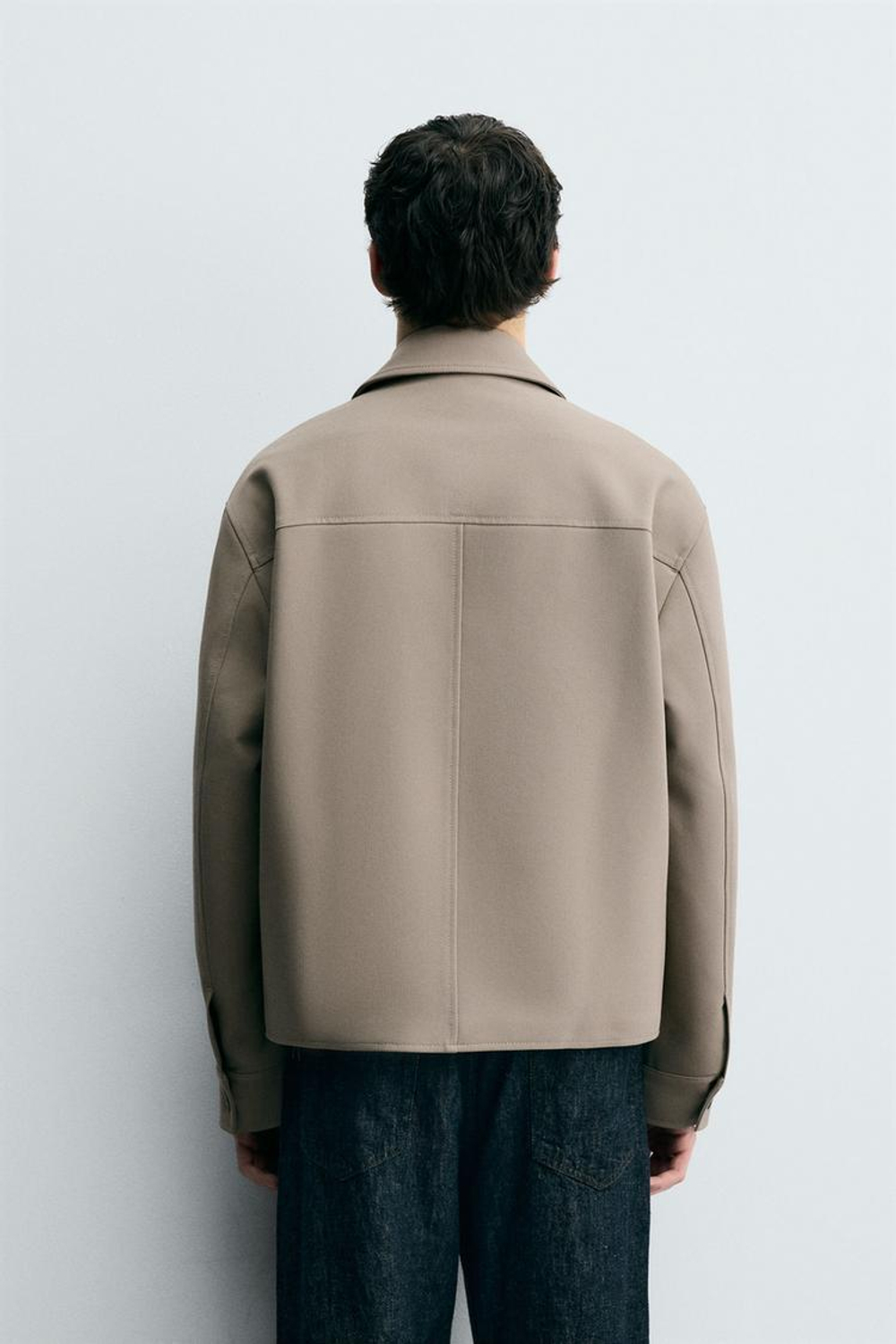 ZARA КУРТКА-РУБАШКА BOXY FIT, СВЕТЛЫЙ РЫЖЕВАТО-КОРИЧНЕВЫЙ