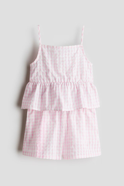 H&M Комплект из топа на бретелях и шортов, розовый