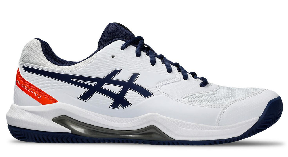 Мужские кроссовки теннисные Asics Gel-Dedicate 8 Clay - white/blue expanse