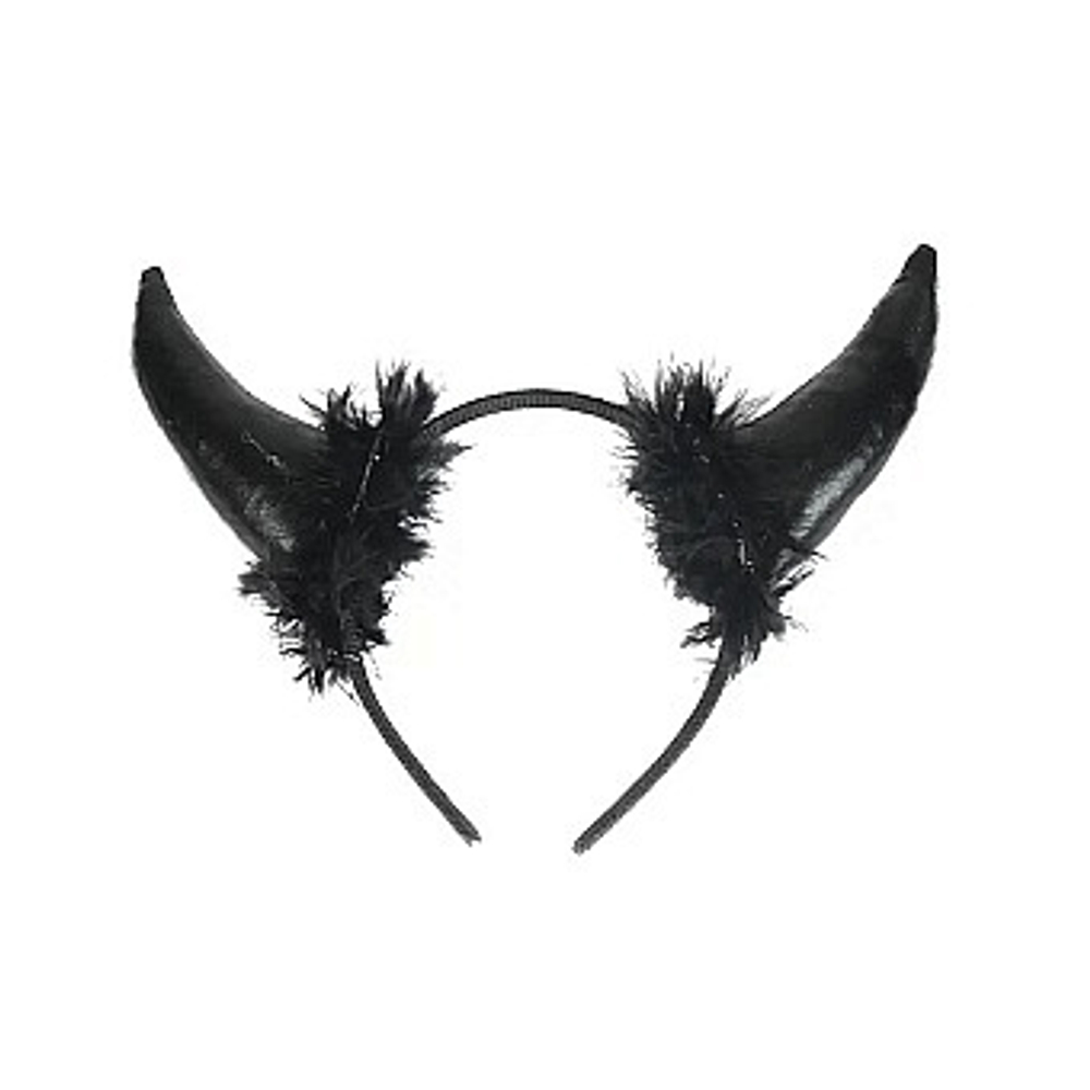 Ободок, Рожки Чертенка, Черный, металлик