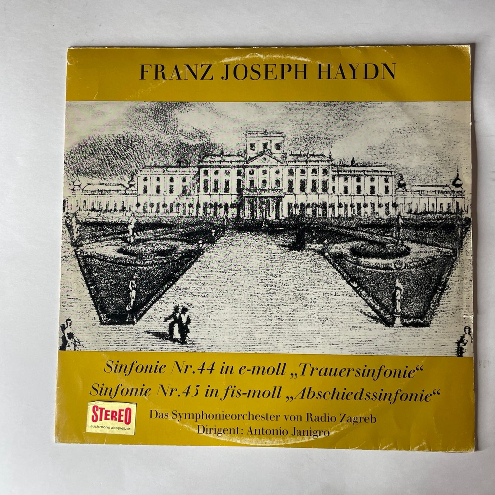 Винтажная виниловая пластинка LP Joseph Haydn Йозеф Гайдн, Симфония Sinfonie Nr. 44, 45 (Германия 1969)