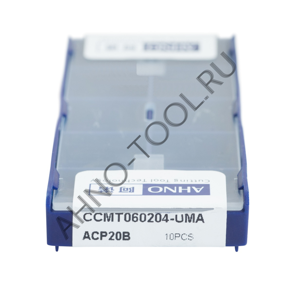 Пластина твердосплавная ISO CCMT060204-UMA ACP20B AHNO по стали, получистовая
