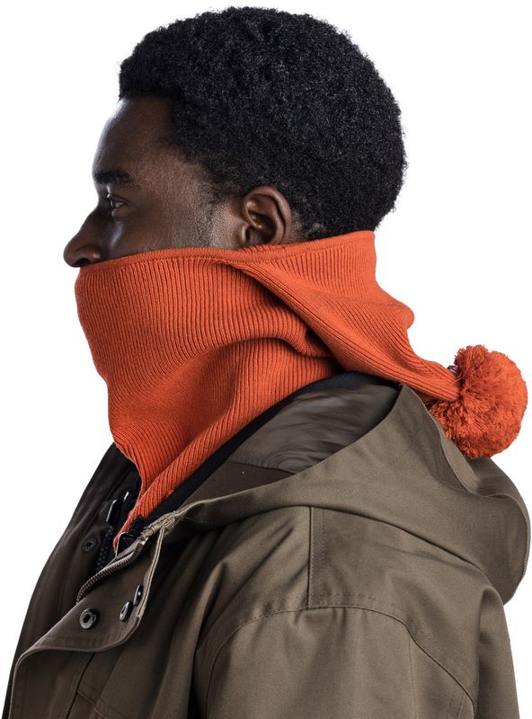 Балаклава вязаная Buff Knitted Balaclava Nilan Orange Red Фото 5