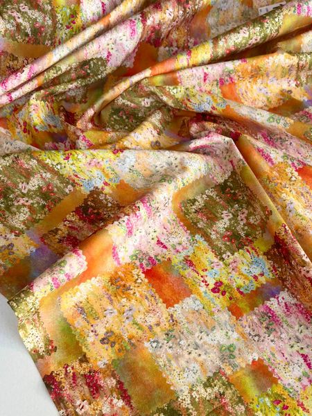 ВОЗДУШНЫЙ ПЭЧВОРК, ОРАНЖЕВЫЙ - 100% хлопок 4