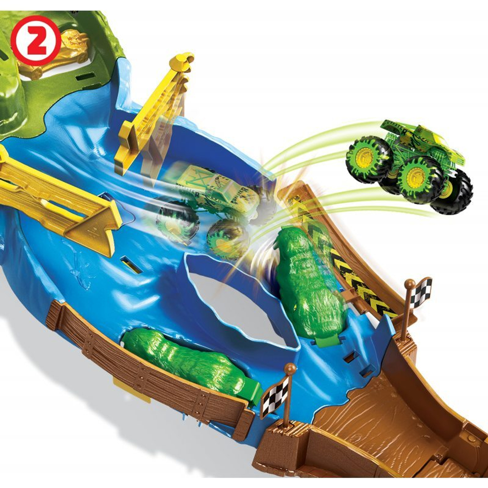 Hot Wheels Monster Trucks - гоночный трек Titan Tournament Set с 2 автомобилями HGV12