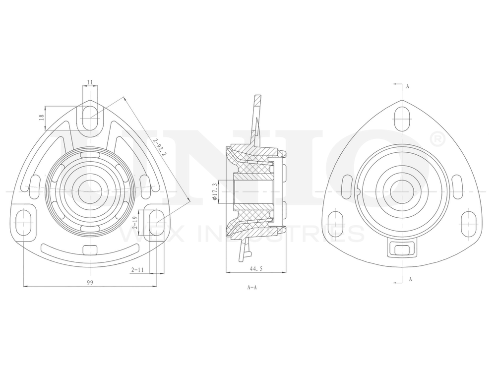 Опора амортизатора передняя UNIO RMP-13002