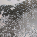 Скретч карта мира со стираемым слоем "Летопись Путешествий СЕРЕБРО" (96х65 cм) в тубусе БЕЗ аксессуаров (только карта в тубе)