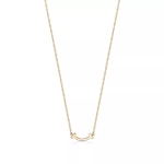Подвеска из жёлтого золота 18k, Tiffany💙 T - smile mini, В наличии