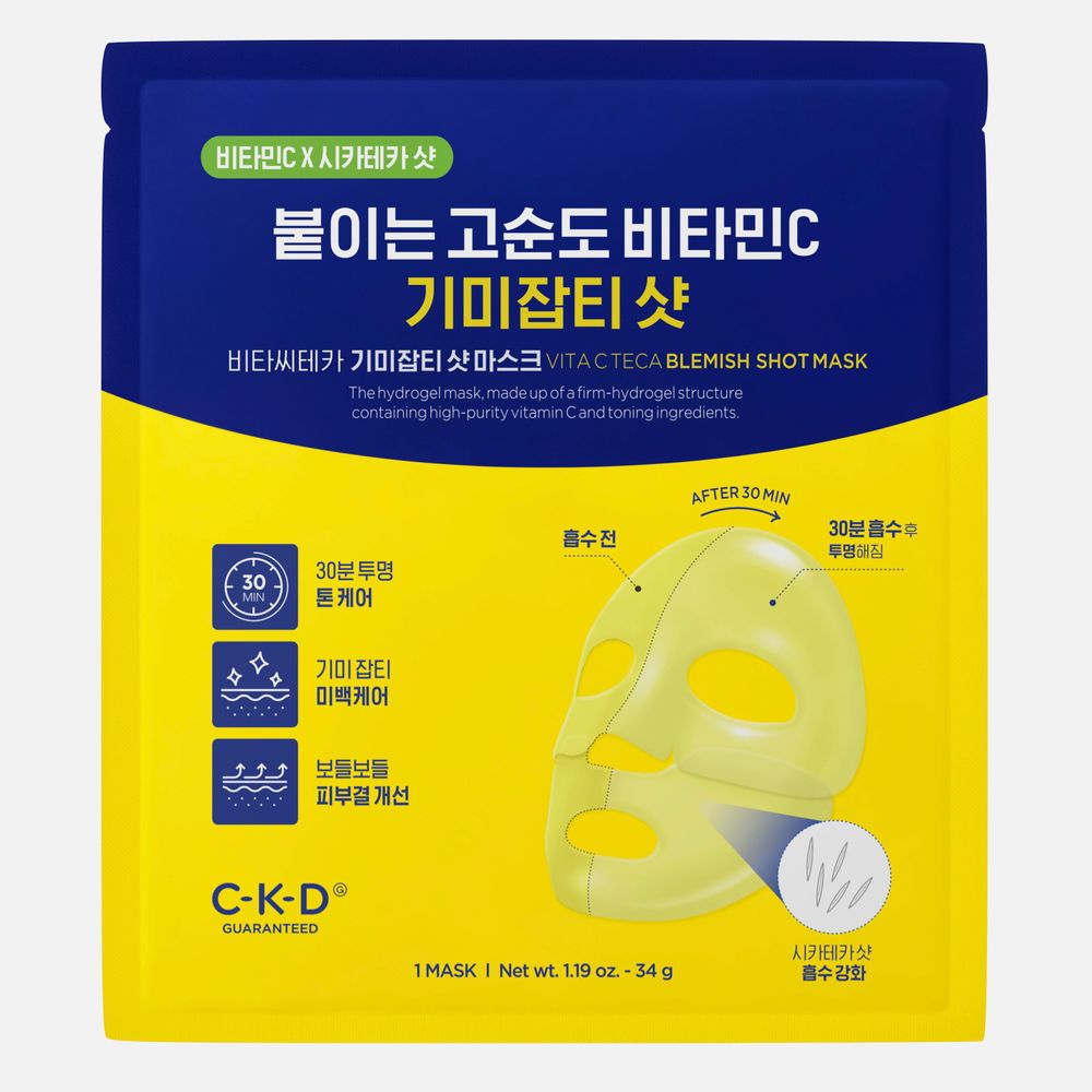 CKD Vita C teca blemish shot mask Маска для лица выравнивающая с витамином С, 34г CKD Vita C teca blemish shot mask Маска для лица выравнивающая с витамином С, 34г